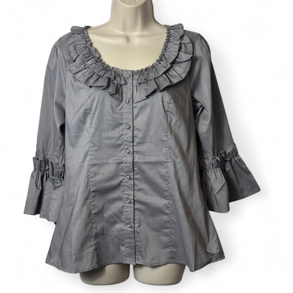 Handmade  Ruffled ‎ Blouse - Picture 1 of 15